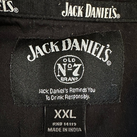 Jack Daniels Old No 7 Pearl Snap Cowboy Western Yellowstone Shirt 2XL - Picture 4 of 6
